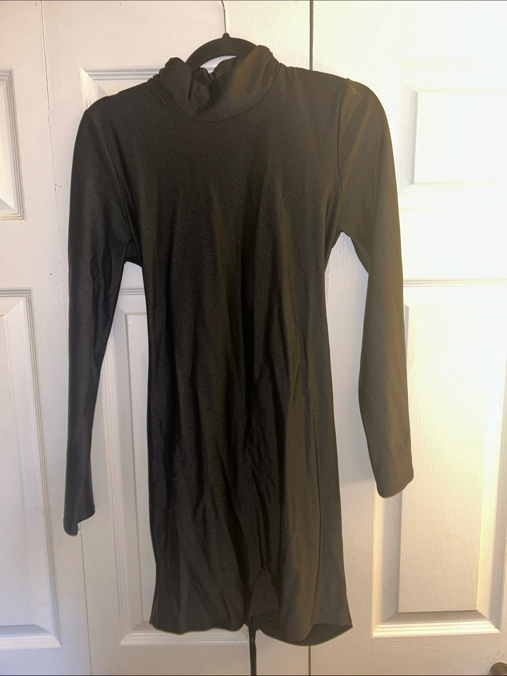 Fashion Nova Black Long-Sleeve Turtleneck Dress